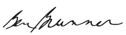 Signature of Ben Brunner